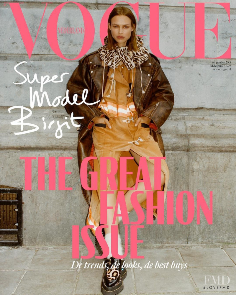 Birgit Kos featured on the Vogue Netherlands cover from September 2018