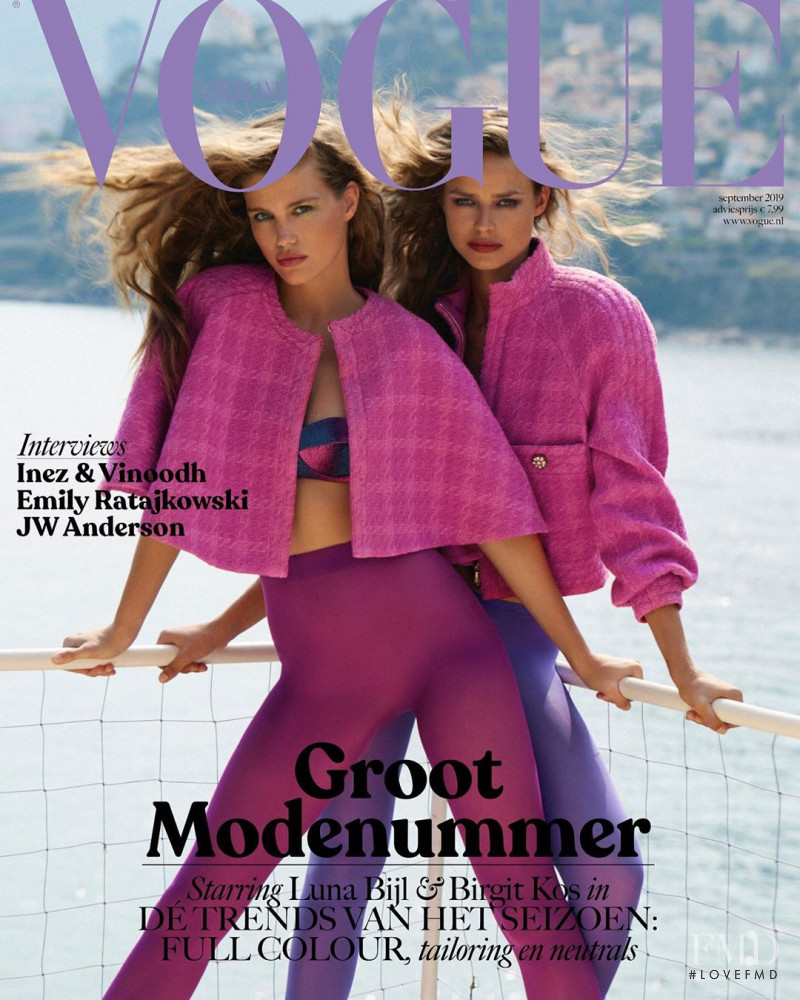 Birgit Kos, Luna Bijl featured on the Vogue Netherlands cover from September 2019