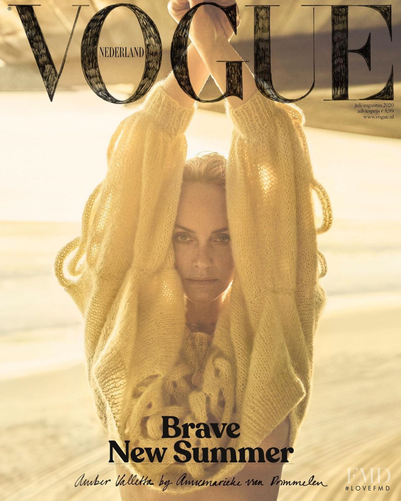 Amber Valletta featured on the Vogue Netherlands cover from July 2020