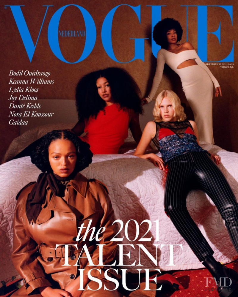 Lydia Kloos featured on the Vogue Netherlands cover from January 2021
