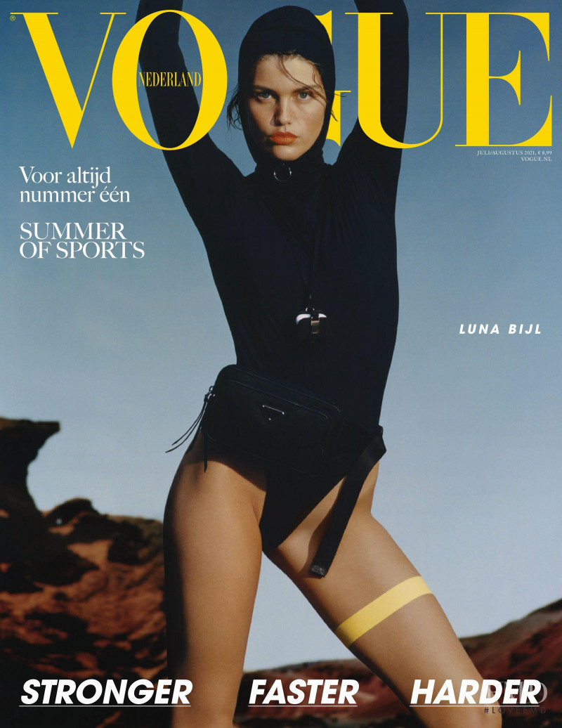Luna Bijl featured on the Vogue Netherlands cover from July 2021