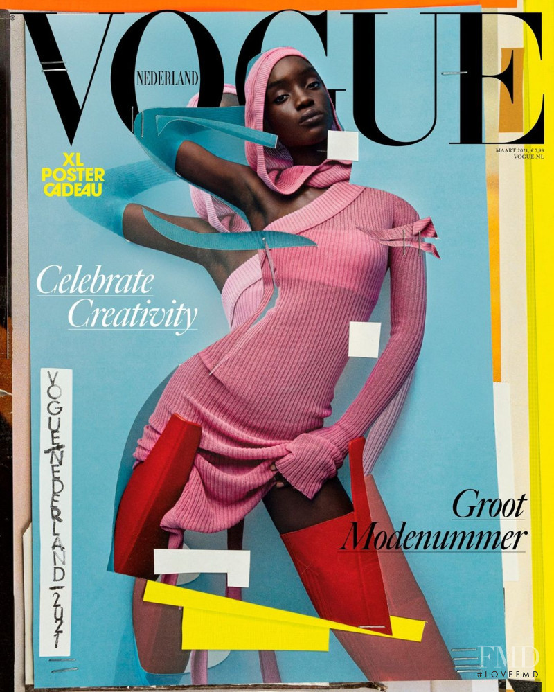 Maty Fall Diba featured on the Vogue Netherlands cover from March 2021