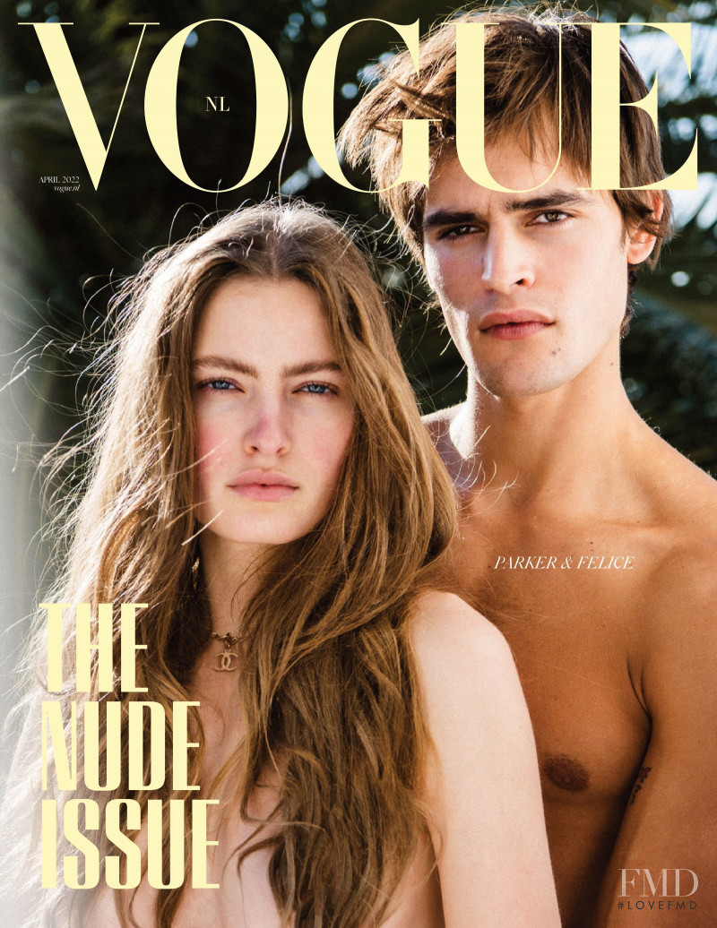 Felice Noordhoff featured on the Vogue Netherlands cover from April 2022
