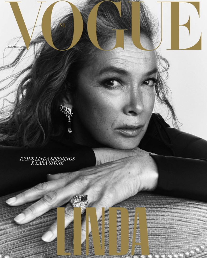 Linda Spierings featured on the Vogue Netherlands cover from December 2022