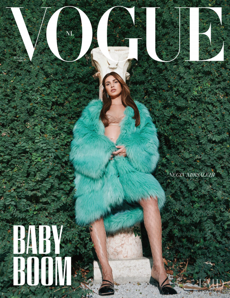 Negin Mirsalehi featured on the Vogue Netherlands cover from June 2022