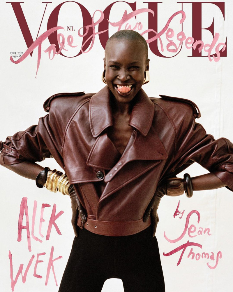 Alek Wek featured on the Vogue Netherlands cover from April 2023