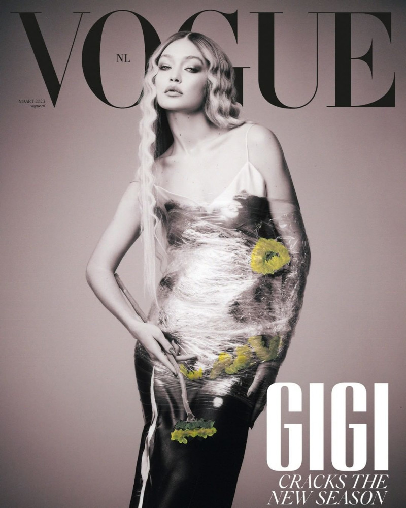 Gigi Hadid featured on the Vogue Netherlands cover from March 2023