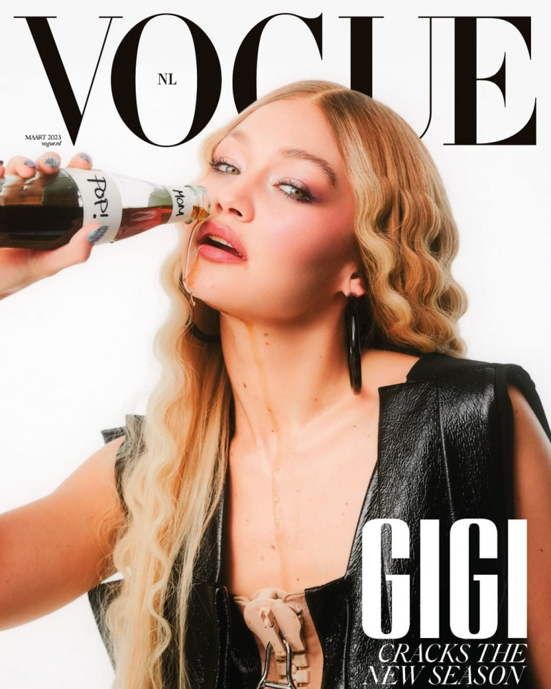Gigi Hadid featured on the Vogue Netherlands cover from March 2023