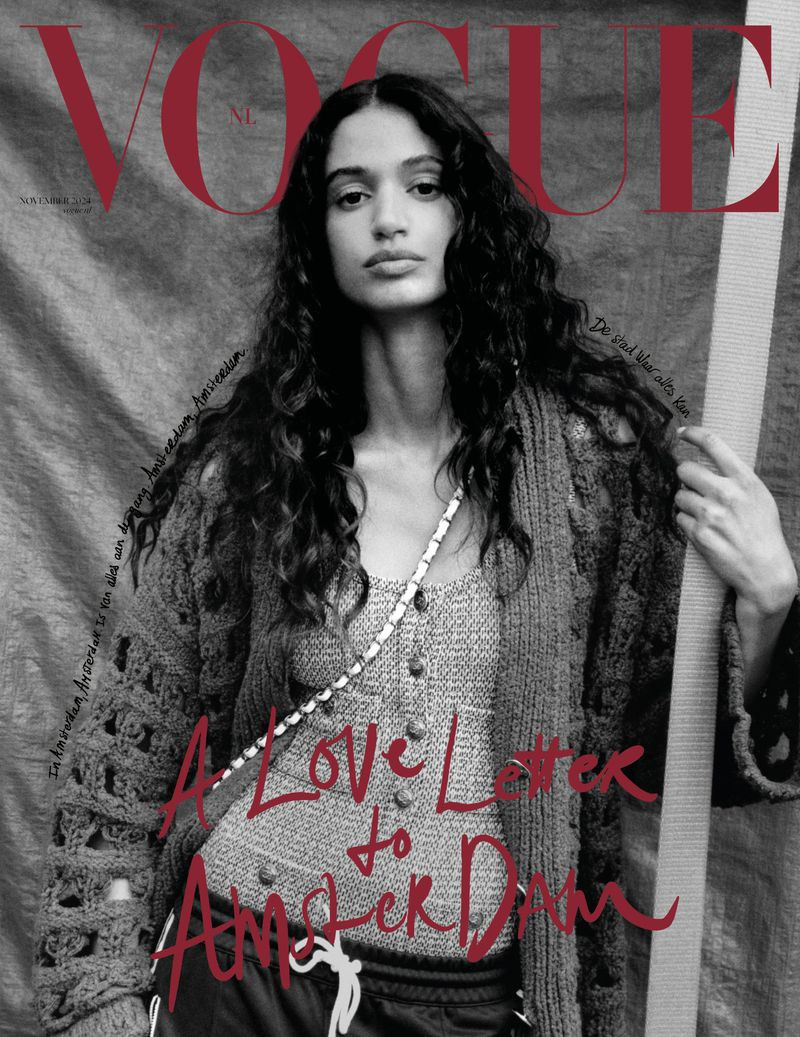 Malika El Maslouhi featured on the Vogue Netherlands cover from November 2024