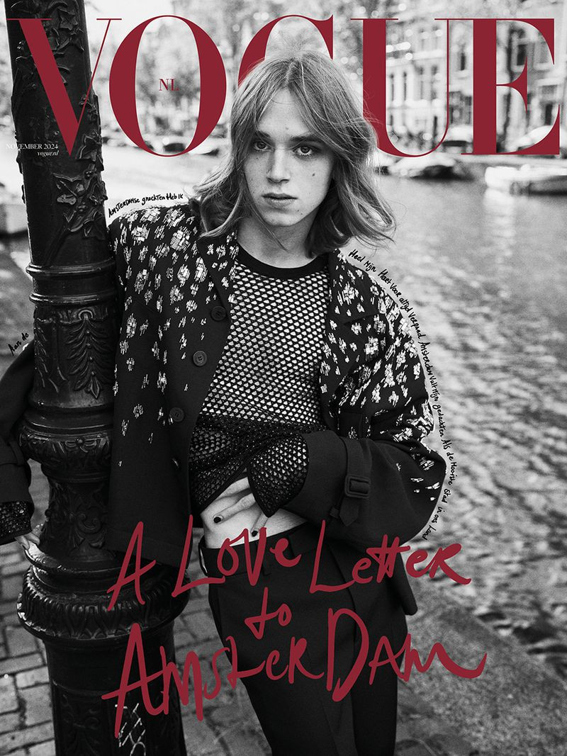 Kilian Smits featured on the Vogue Netherlands cover from November 2024