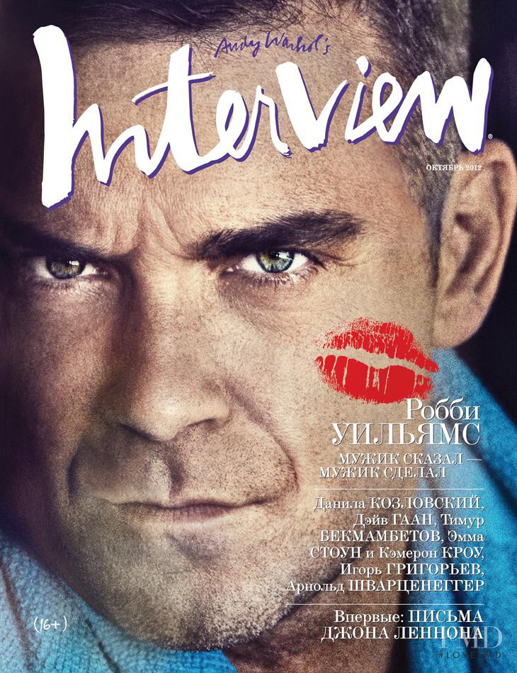 Robbie Williams featured on the Interview Russia cover from October 2012
