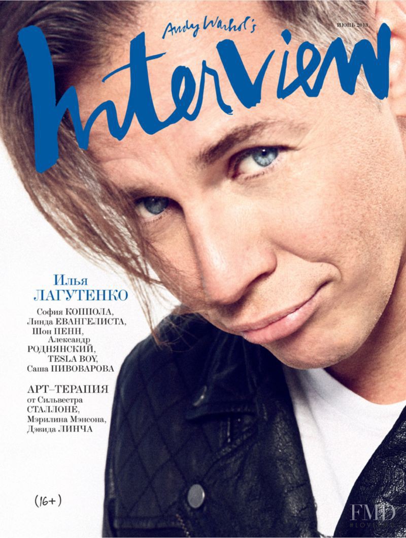 Ilya Lagutenko featured on the Interview Russia cover from June 2013