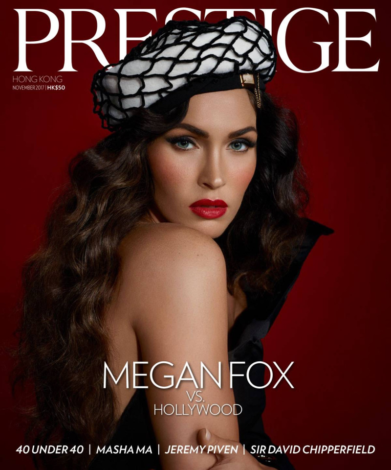 Megan Fox featured on the Prestige Hong Kong cover from November 2017