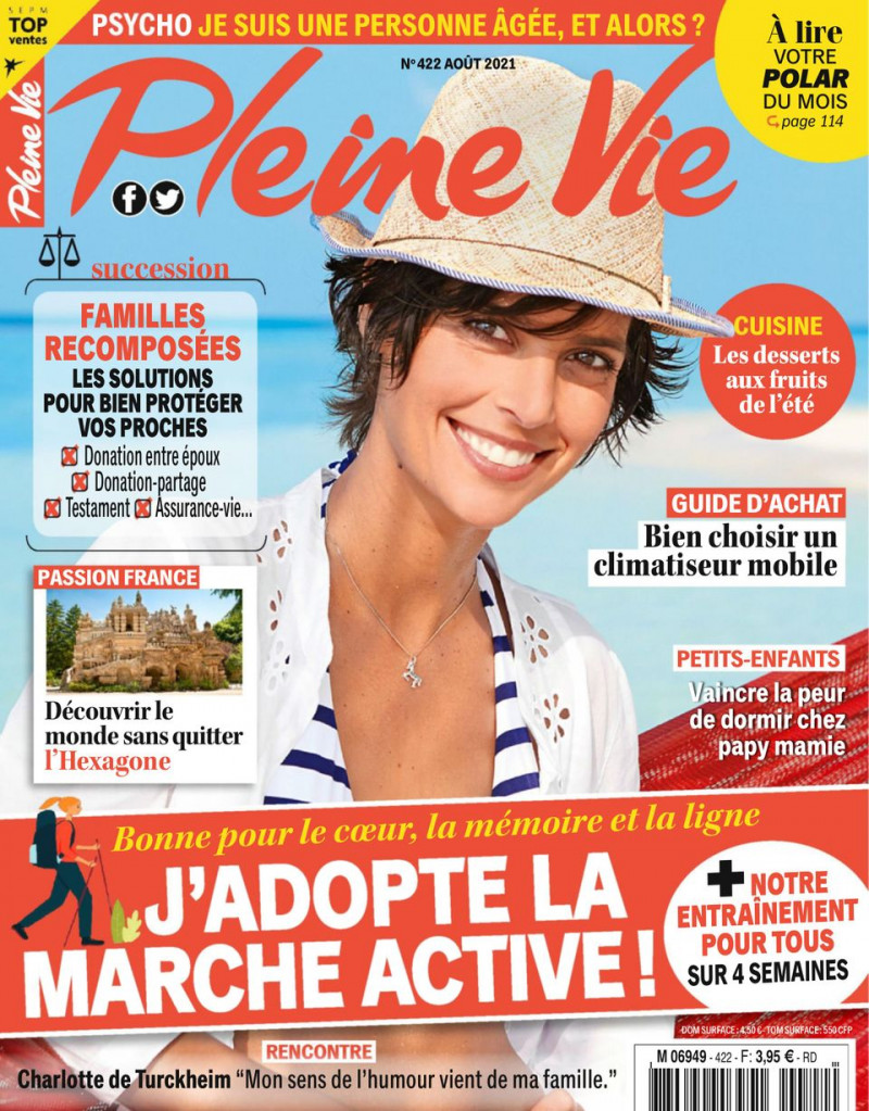 Maria Bailey featured on the Pleine Vie cover from August 2021