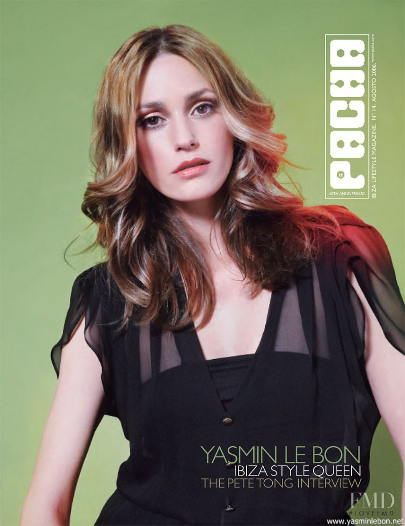 Yasmin Le Bon featured on the Pacha cover from July 2006