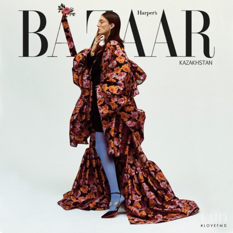 Maeva Nikita Giani Marshall featured on the Harper\'s Bazaar Kazakhstan cover from July 2019