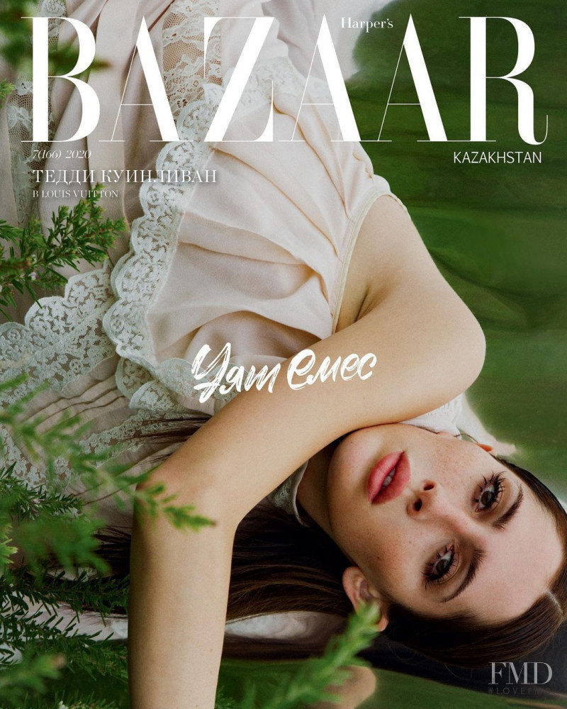 Teddy Quinlivan featured on the Harper\'s Bazaar Kazakhstan cover from October 2020