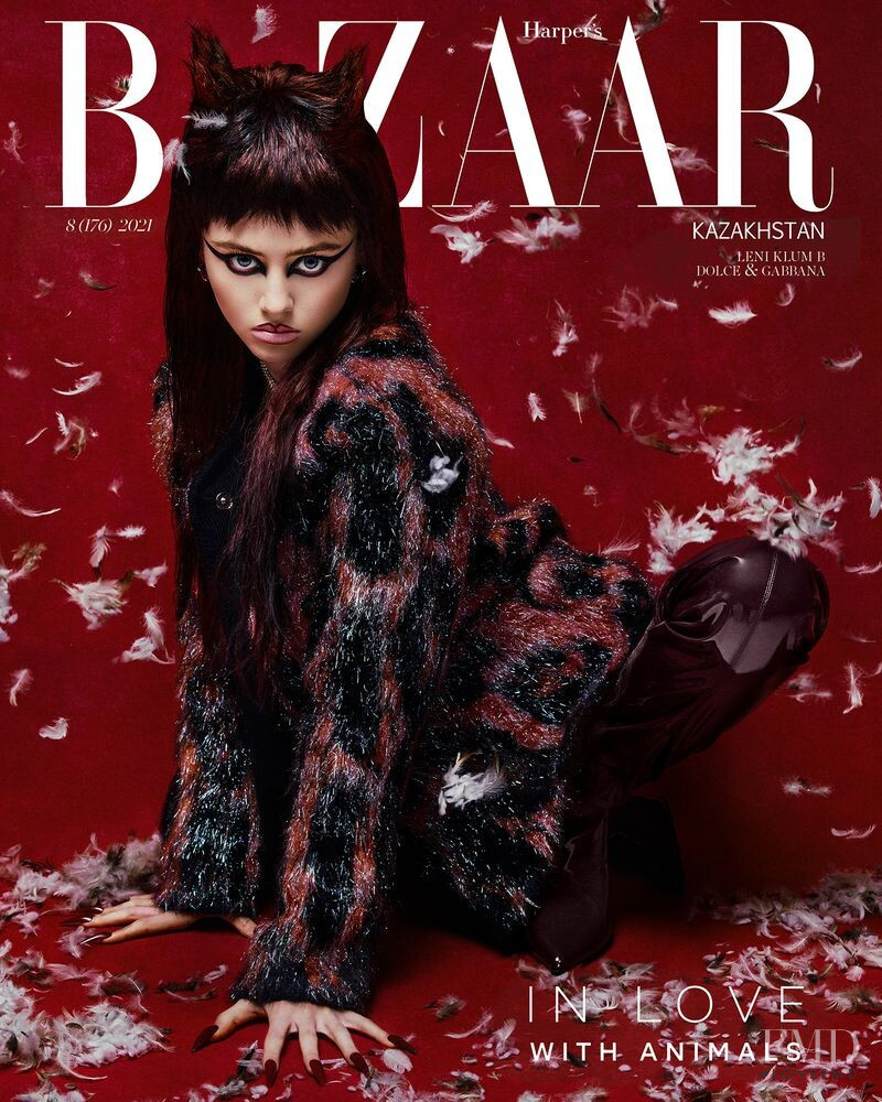Leni Olumi Klum featured on the Harper\'s Bazaar Kazakhstan cover from December 2021