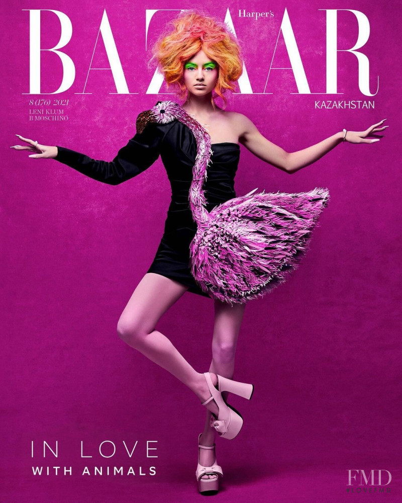 Leni Olumi Klum featured on the Harper\'s Bazaar Kazakhstan cover from December 2021