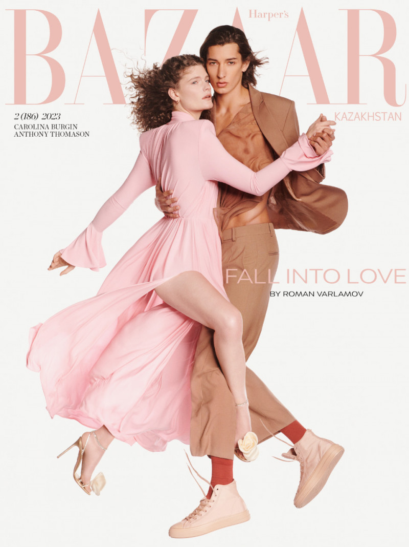 Carolina Burgin, Anthony Thomason featured on the Harper\'s Bazaar Kazakhstan cover from March 2023