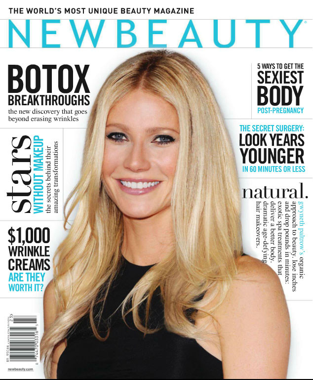 Gwyneth Paltrow featured on the New Beauty Magazine cover from August 2011