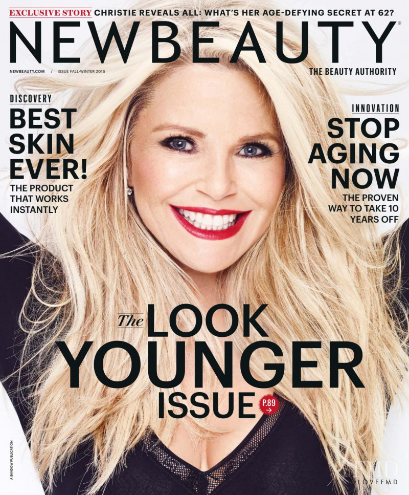 Christie Brinkley featured on the New Beauty Magazine cover from September 2016