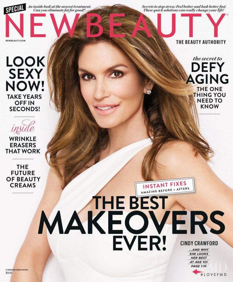 Cindy Crawford featured on the New Beauty Magazine cover from December 2017