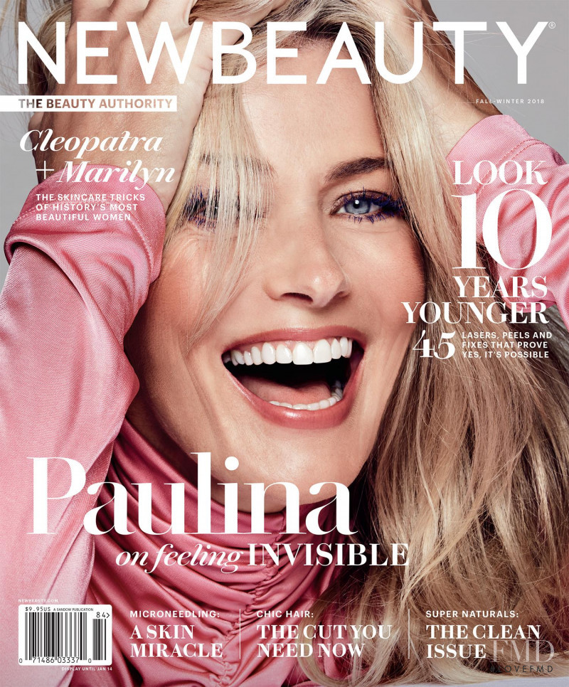 Paulina Porizkova featured on the New Beauty Magazine cover from September 2018