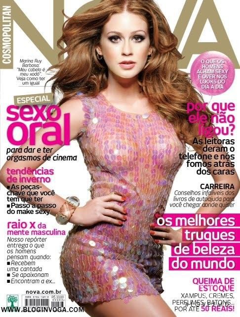 Marina Ruy Barbosa featured on the nova cover from April 2012