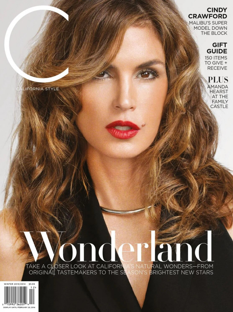 Cindy Crawford featured on the C California Style cover from December 2013