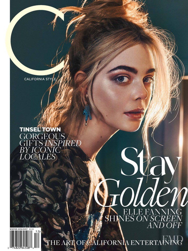 Elle Fanning featured on the C California Style cover from December 2016