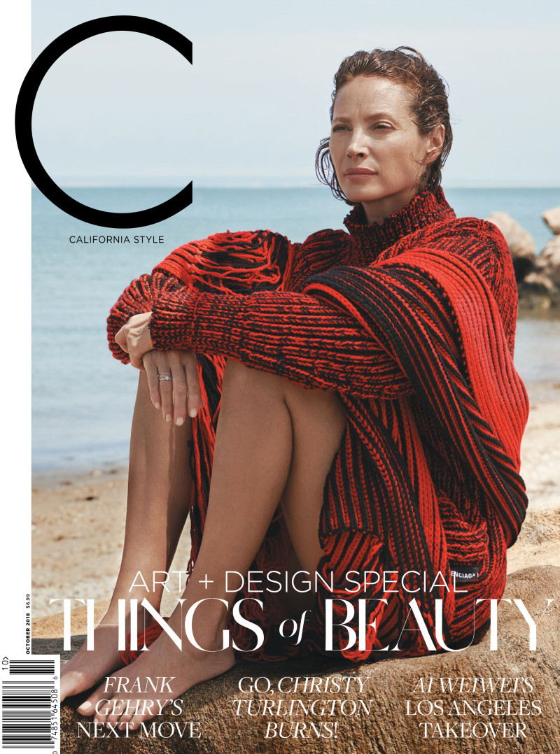 Christy Turlington featured on the C California Style cover from October 2018