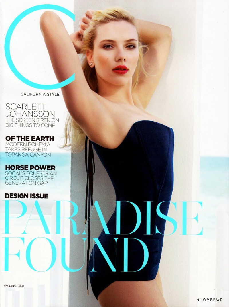 Scarlett Johansson featured on the C California Style cover from April 2014