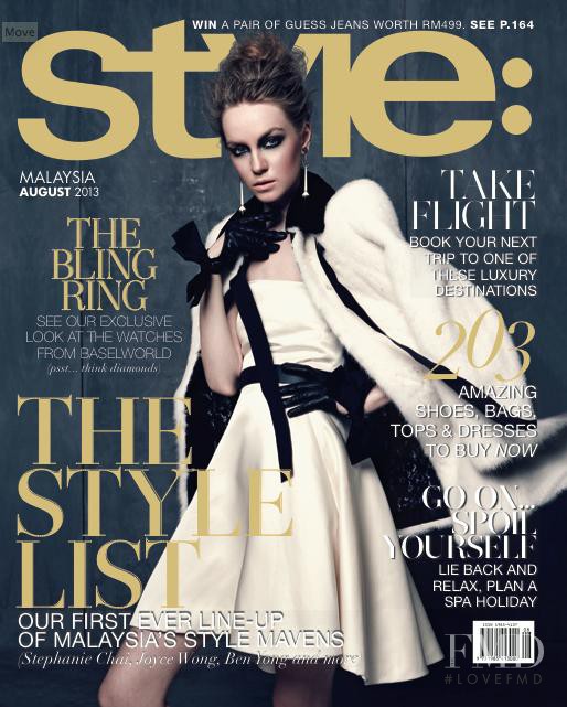 Julia Kolesarova featured on the Style: Malaysia cover from August 2013