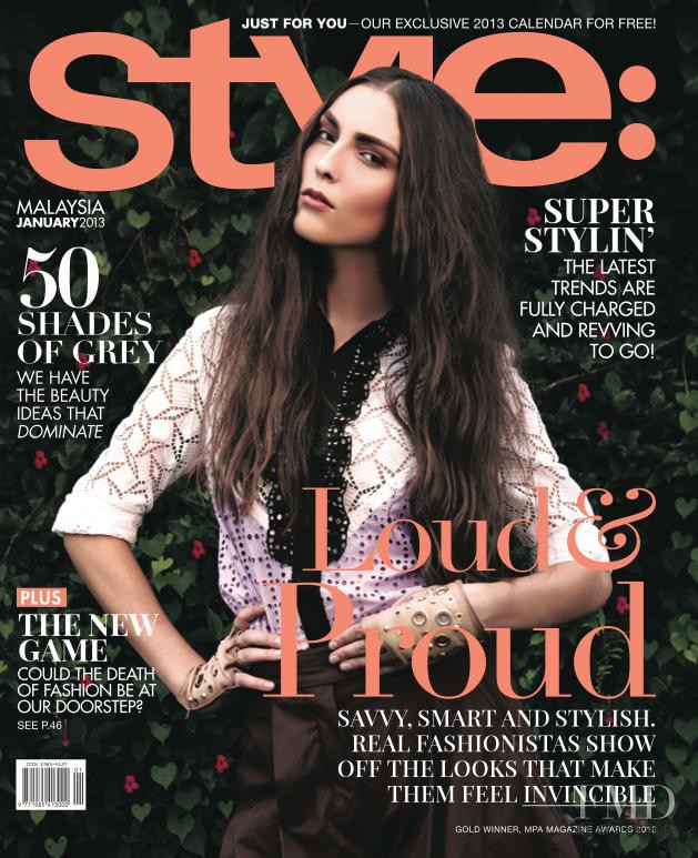 Karina Leps featured on the Style: Malaysia cover from January 2013