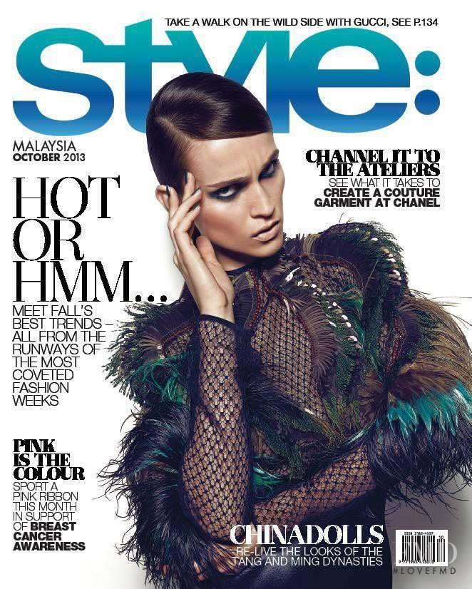 Justyna Rusnak featured on the Style: Malaysia cover from October 2013