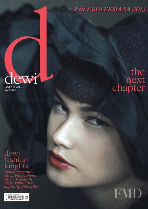 Tracy Trinita featured on the dewi cover from January 2013