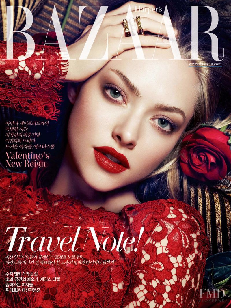 Amanda Seyfried featured on the Harper\'s Bazaar Korea cover from July 2013
