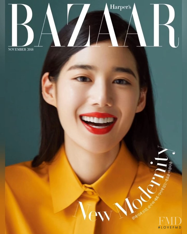  featured on the Harper\'s Bazaar Korea cover from November 2018