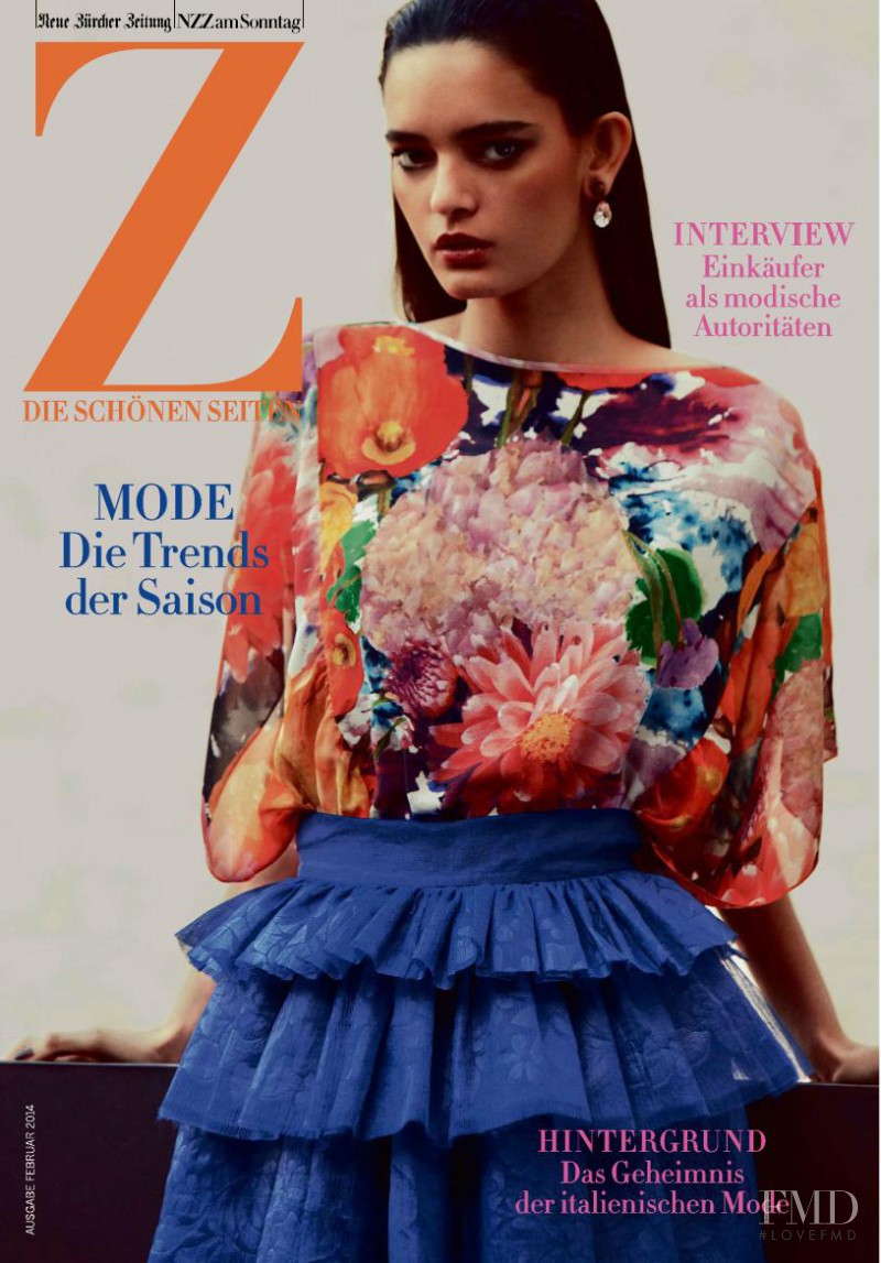 Wanessa Milhomem featured on the Z - Switzerland cover from February 2014