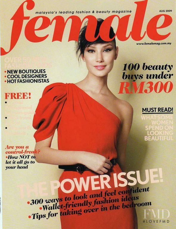 Marina Vorobyeva featured on the Female Singapore cover from August 2009