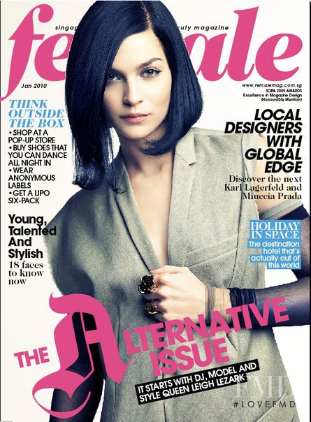 Leigh Lezark featured on the Female Singapore cover from January 2010