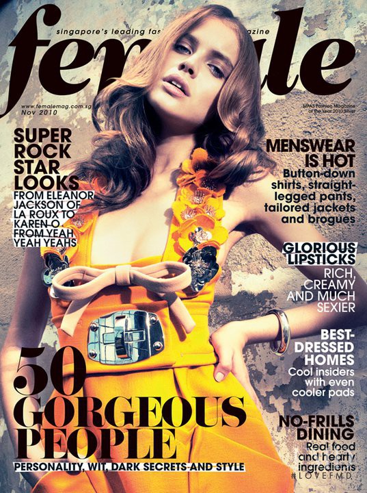 Tanya Mityushina featured on the Female Singapore cover from November 2010