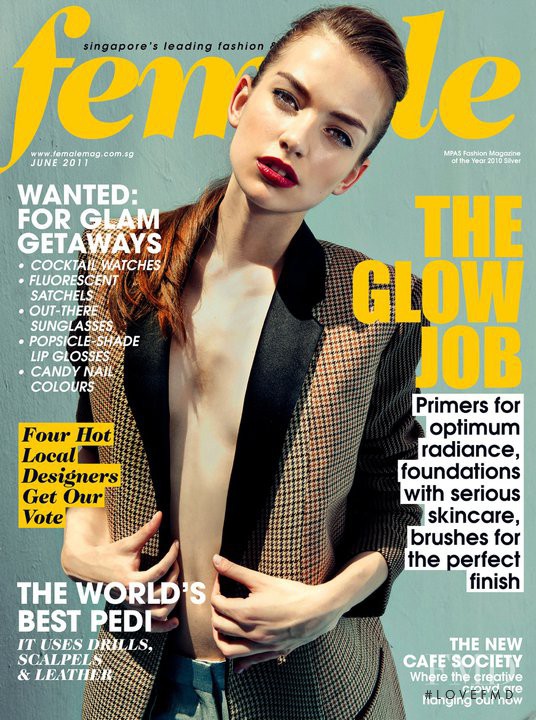 Eszther Boldov featured on the Female Singapore cover from June 2011