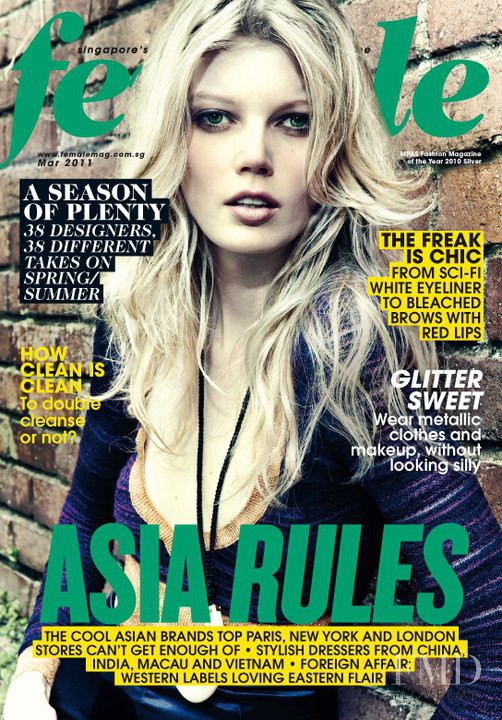 Saara Sihvonen featured on the Female Singapore cover from March 2011