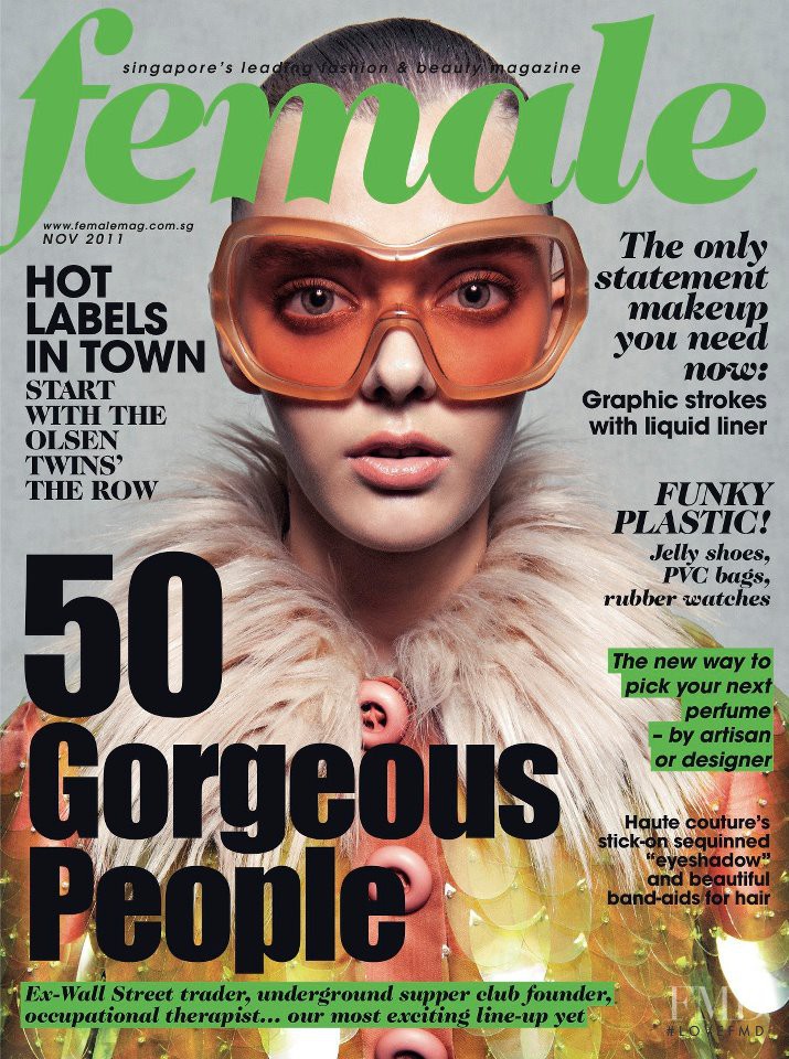 Masha Tyelna featured on the Female Singapore cover from November 2011