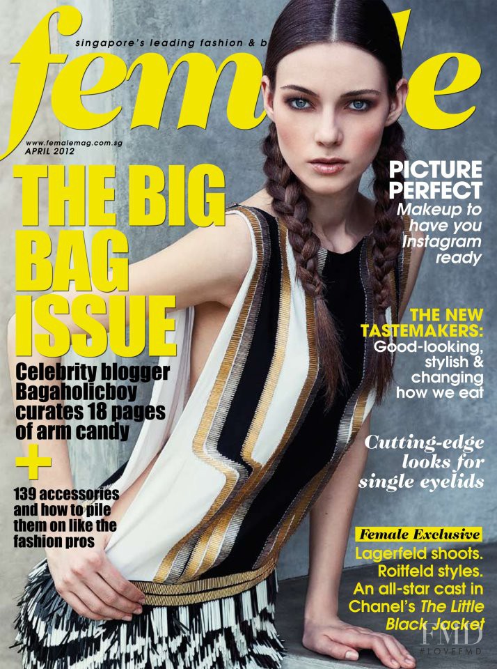 Julia Leonova featured on the Female Singapore cover from April 2012