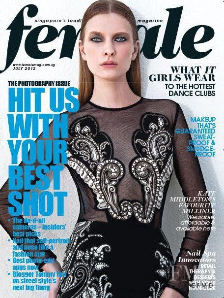 Anna Kuznetsova featured on the Female Singapore cover from July 2012
