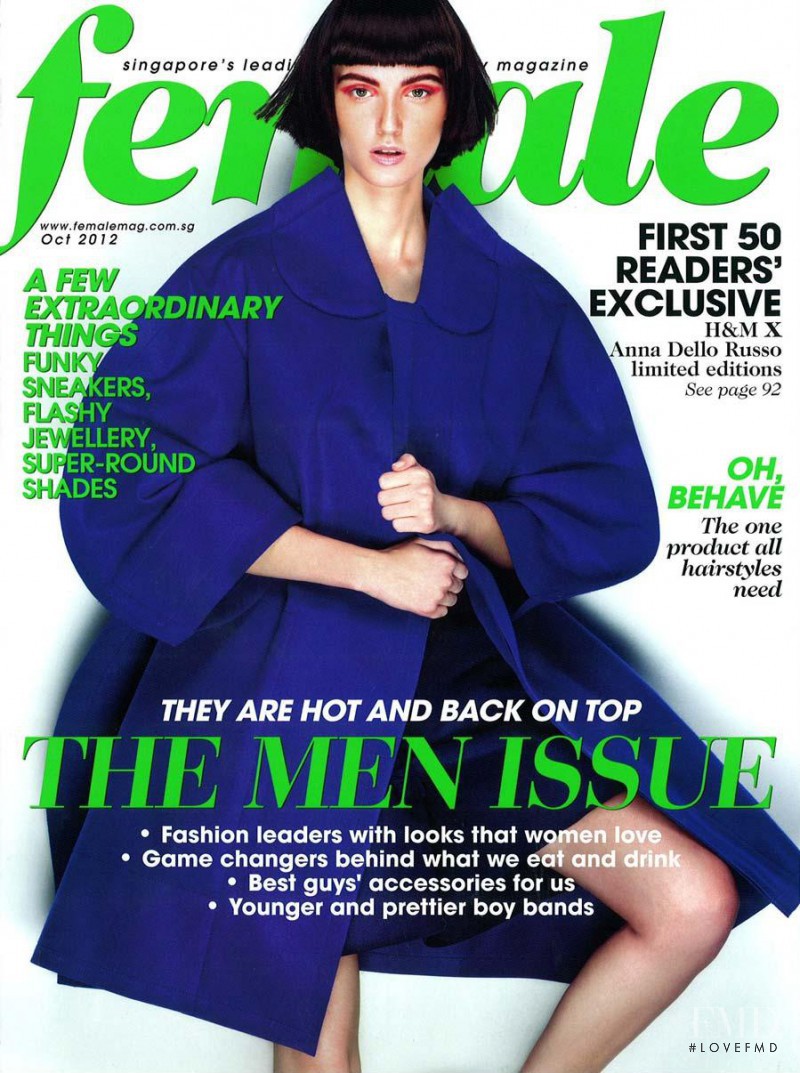 Kristina Trofimuk featured on the Female Singapore cover from October 2012