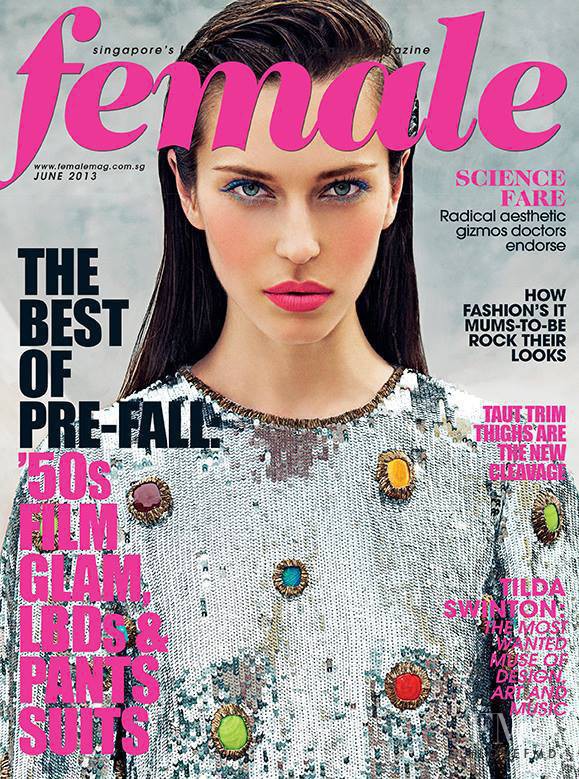 Tania Ryneiskaya featured on the Female Singapore cover from June 2013
